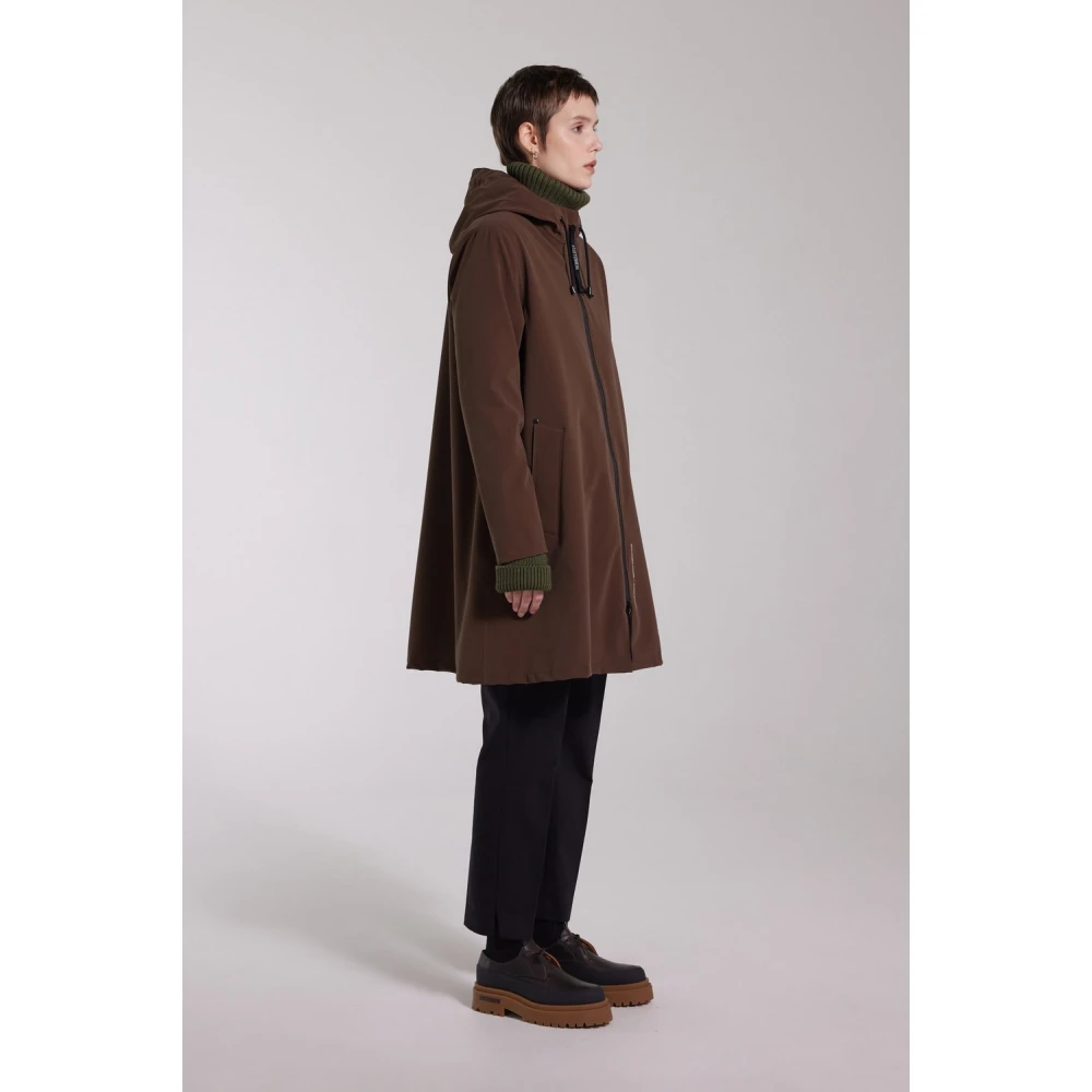 Stutterheim Lichtgewicht Matte Rits Regenjas Brown Dames
