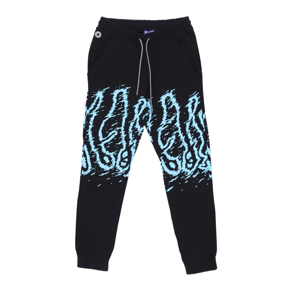 Octopus Zwarte lichtgewicht trainingsbroek met elastische taille Multicolor Heren
