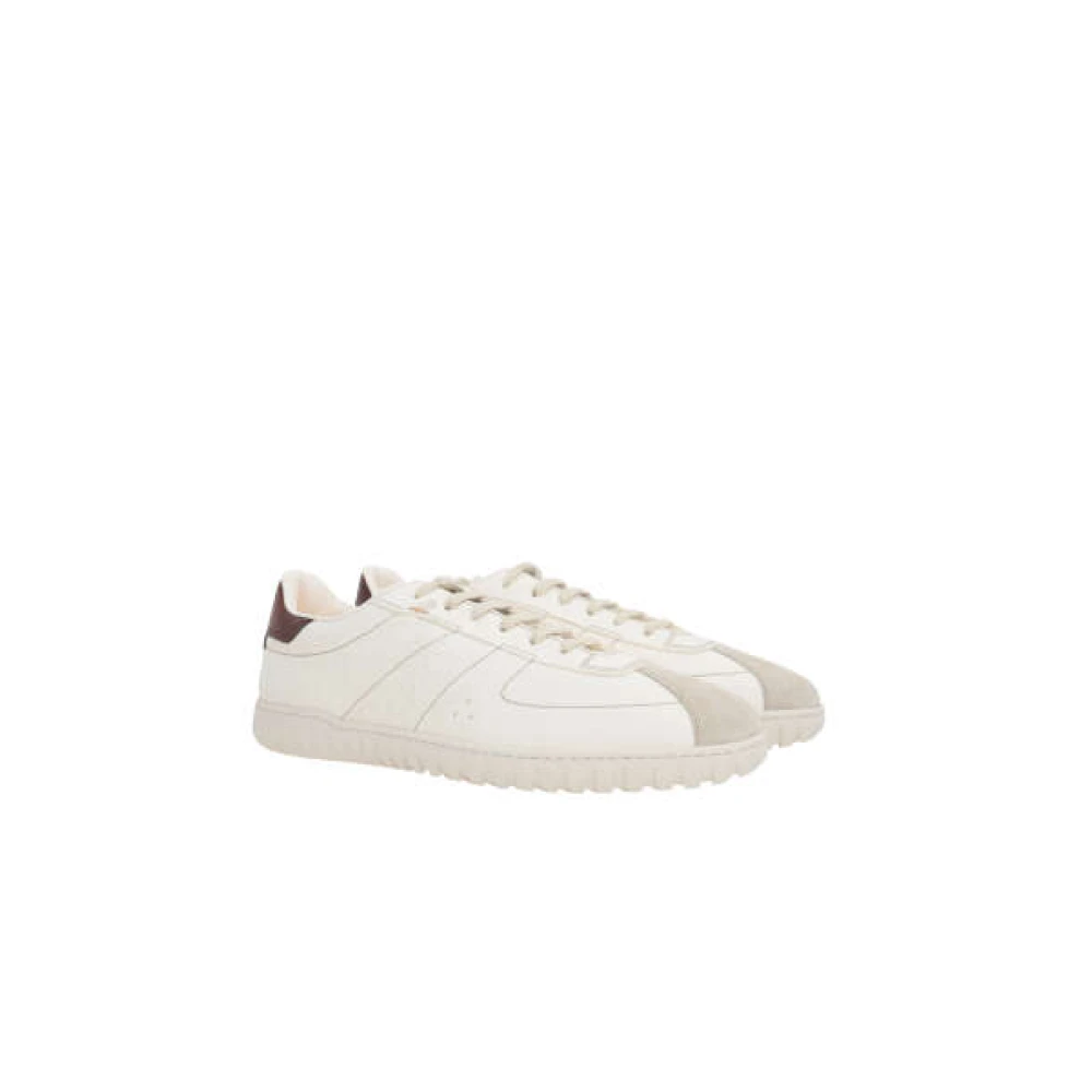 Berluti Witte Leren Lage Sneakers White Heren