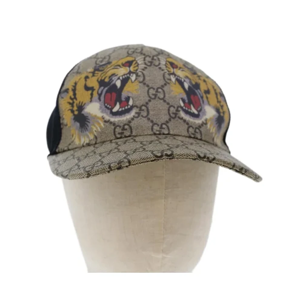 Gucci Vintage Pre-owned Canvas hattar-och-kepsar Beige, Dam