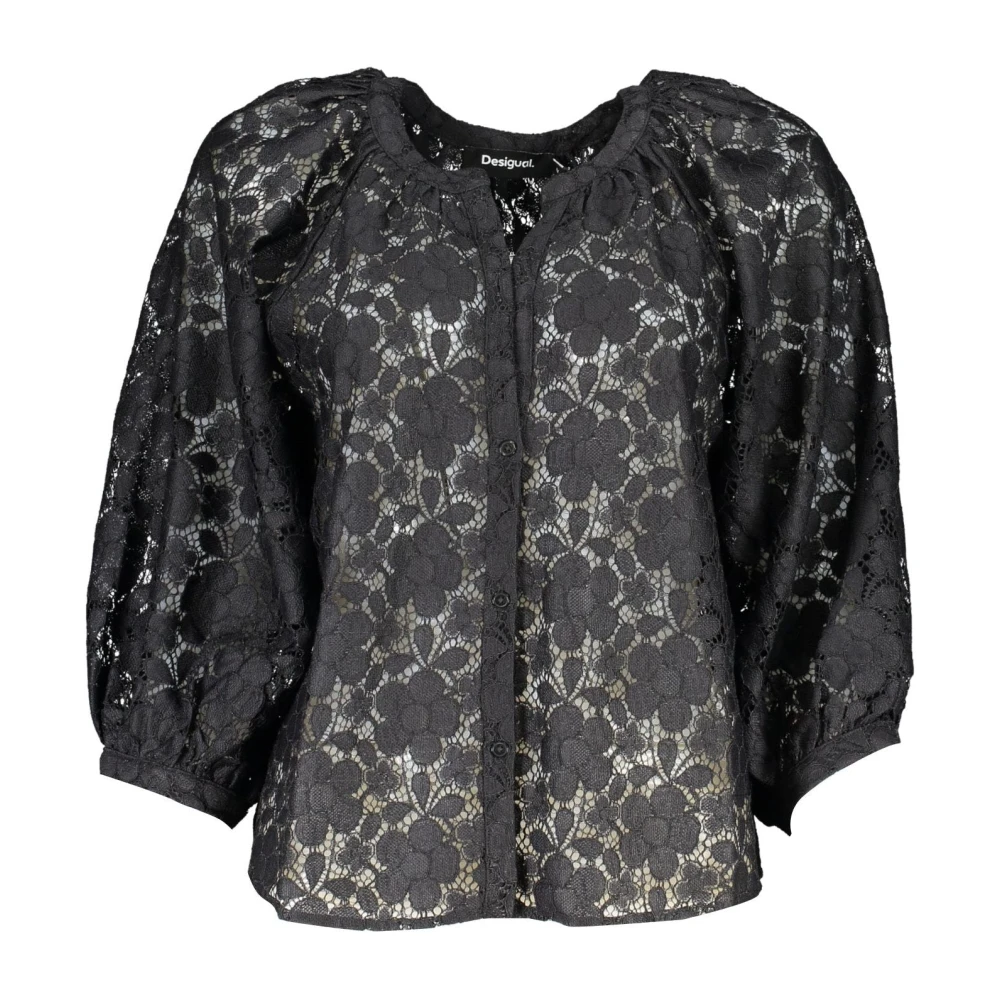 Desigual Vrouw Zwart Overhemden Dames, S, E Damesoverhemd Met Lange Mouwen