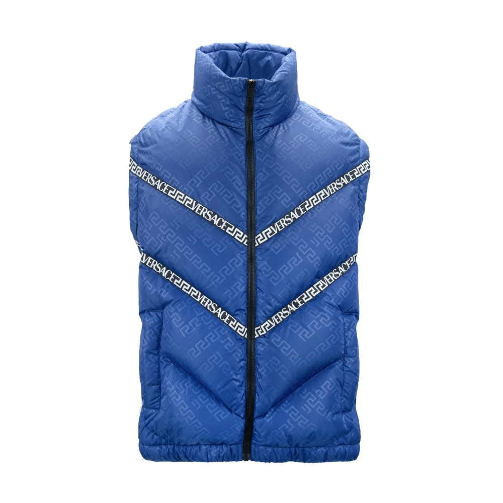 Versace Heren rits gewatteerde jas Blue Heren