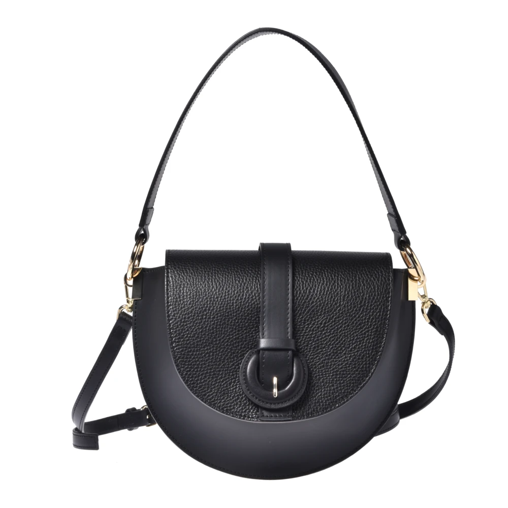 Baldinini Women's Black Tumbled Leather Shoulder Bag