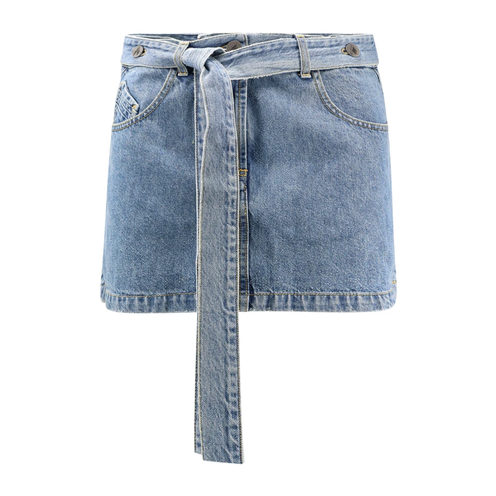 The Attico Women's Blue Light Denim Mini Skirt - Image 2