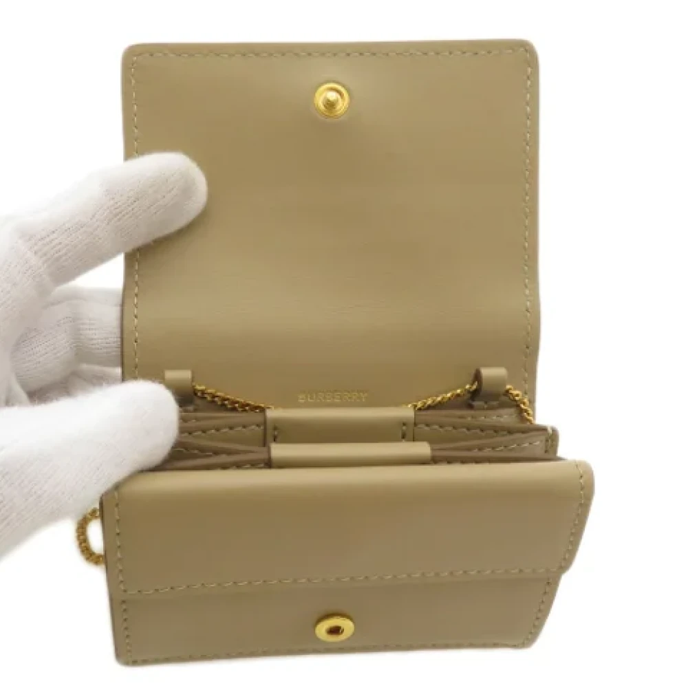 Burberry Vintage Pre-owned Leather wallets Beige Dames