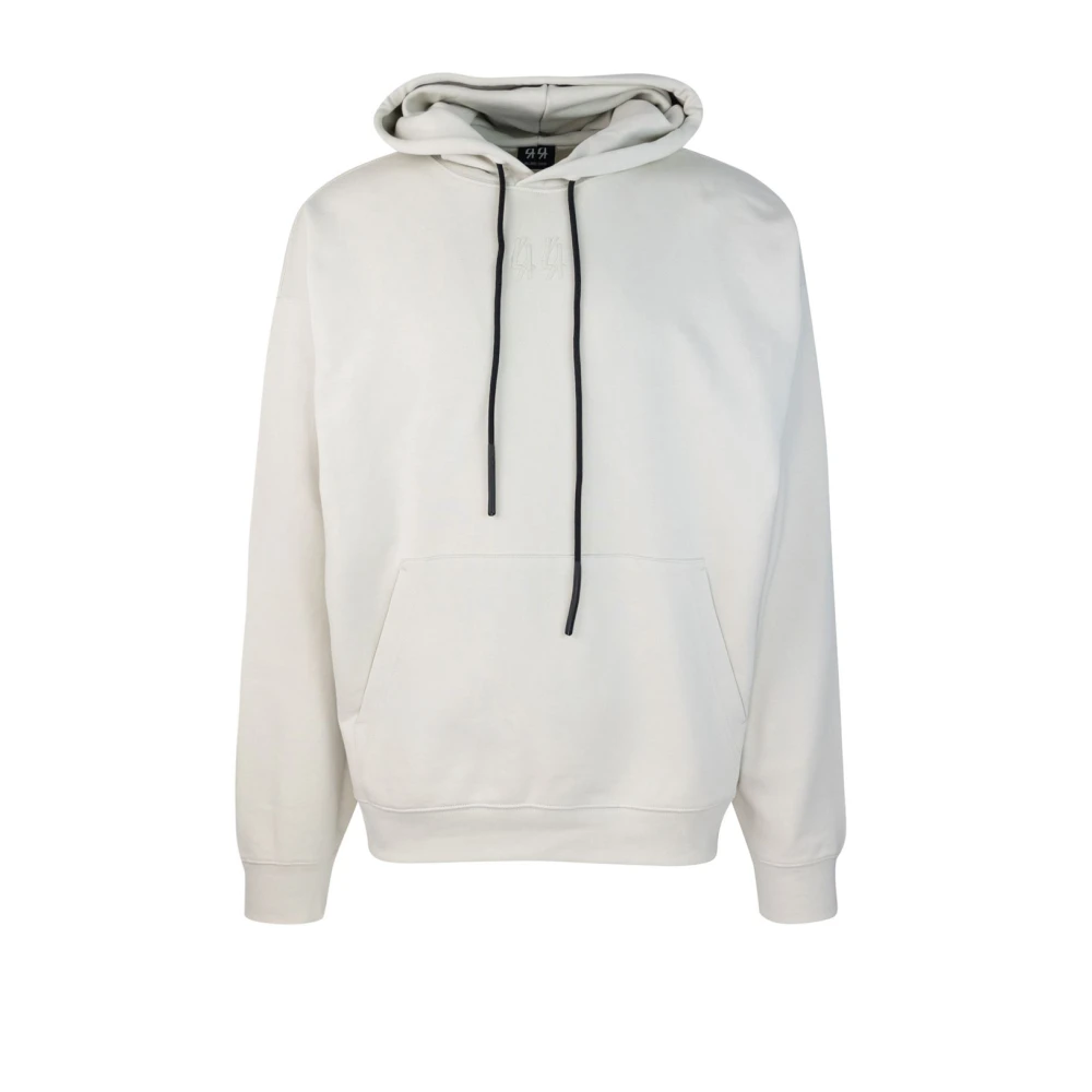 44 Label Group Witte Logo Hoodie Sweater White Heren
