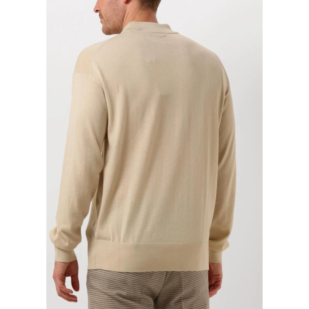 Scotch & Soda Relaxed Fit Mock Neck Sweater Beige Heren