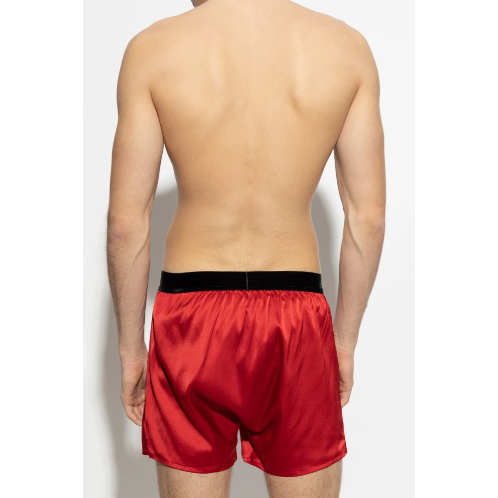 Tom Ford Zijden lingerie shorts Red Heren
