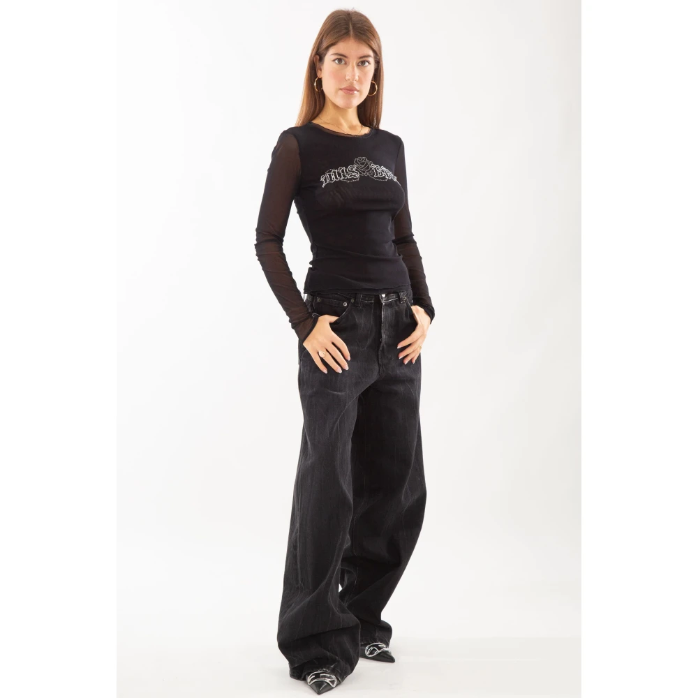 Haikure Zwarte Was Losse Jeans Black Dames