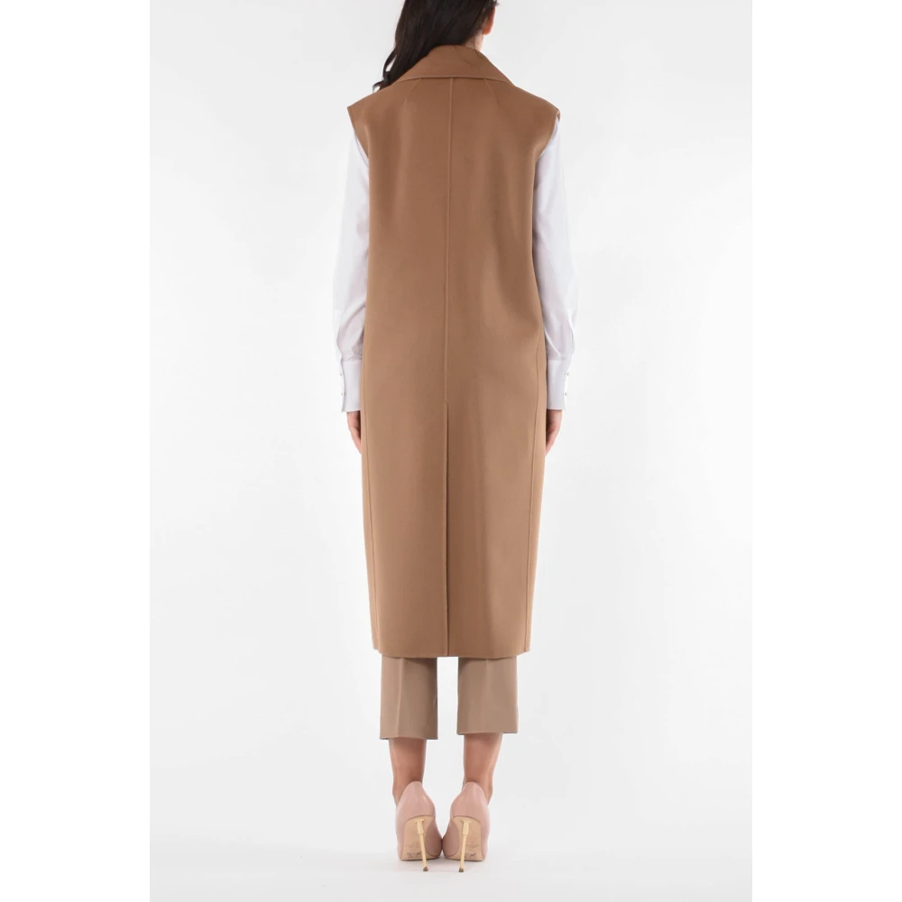 Max Mara Tijdloos wollen dubbelbreasted vest Brown Dames