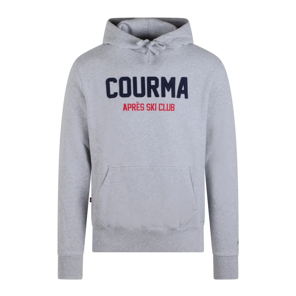 MC2 Saint Barth Geborduurde katoenen sweatshirt met capuchon Gray Heren