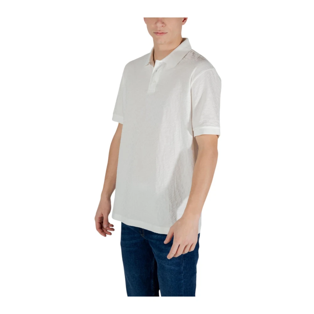 Armani Exchange Klassieke katoenen poloshirt met korte mouwen White Heren