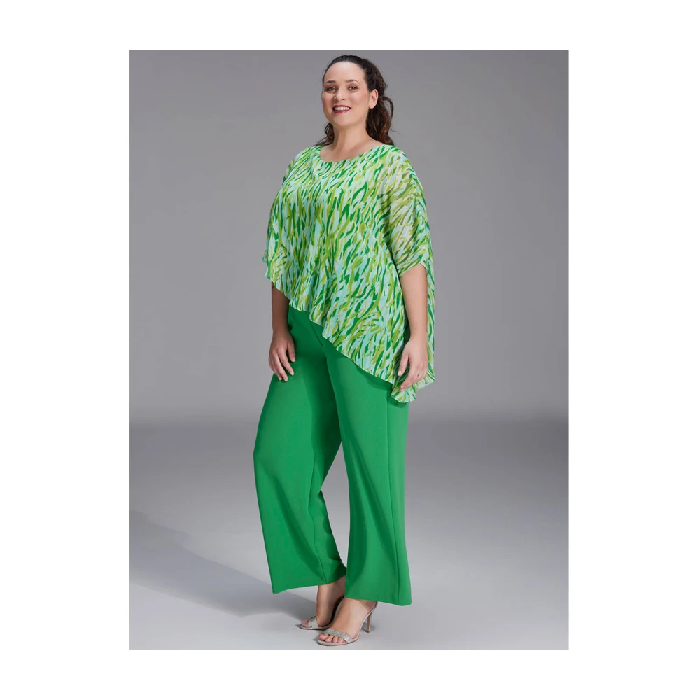 Swing Elegant Jumpsuit met Overlay Green Dames