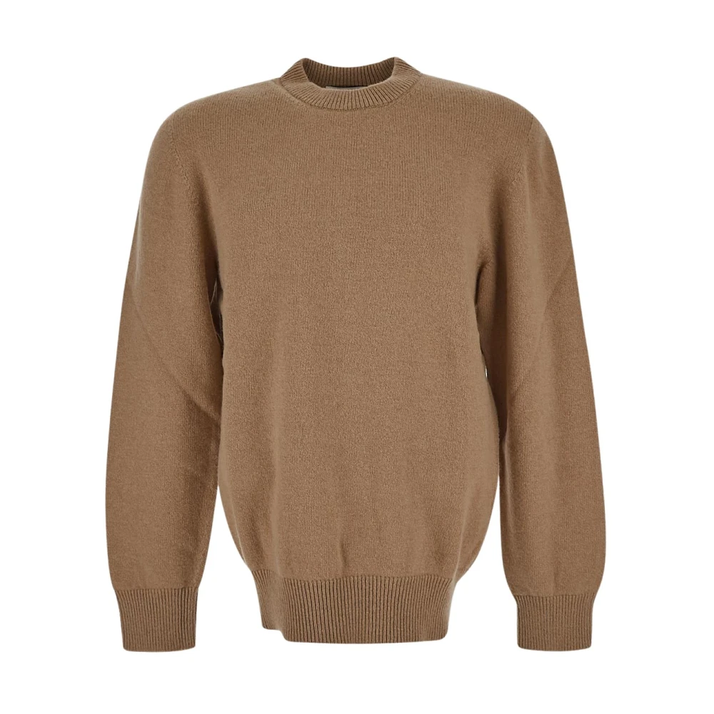 Laneus Wol Crewneck Gebreid Brown Heren