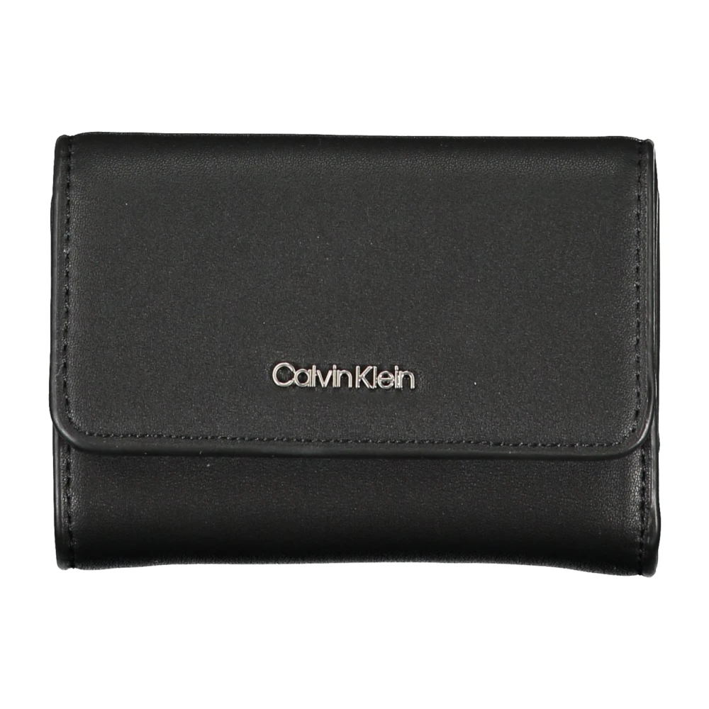 Calvin Klein Elegante Zwarte Portemonnee met RFID-bescherming Black Dames
