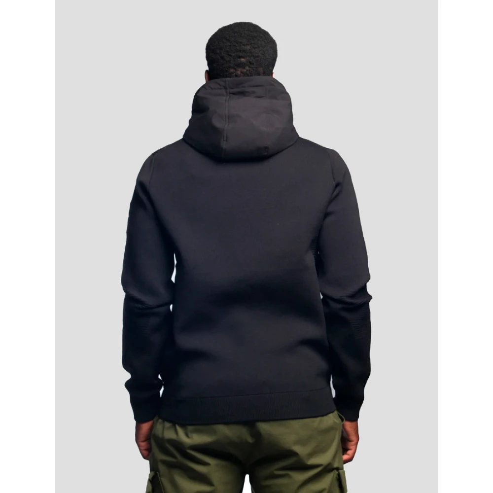 Outhere Zwarte Zip Hoodie Combi Stijl Black Heren