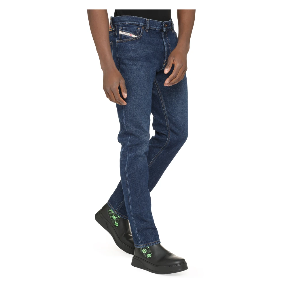 Diesel Klassieke Denim Jeans met Metalen Details Blue Heren