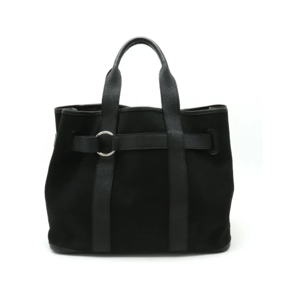 Hermès Vintage Pre-owned Cotton handbags Black Dames