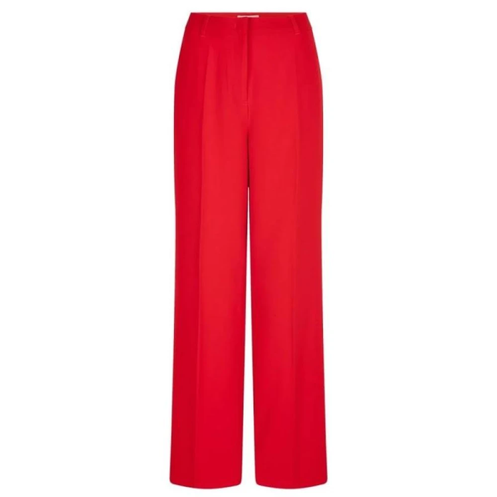 Dante 6 Elegant Straight Leg Byxor Red, Dam