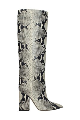 python-print-pointed-toe-leather-boots
