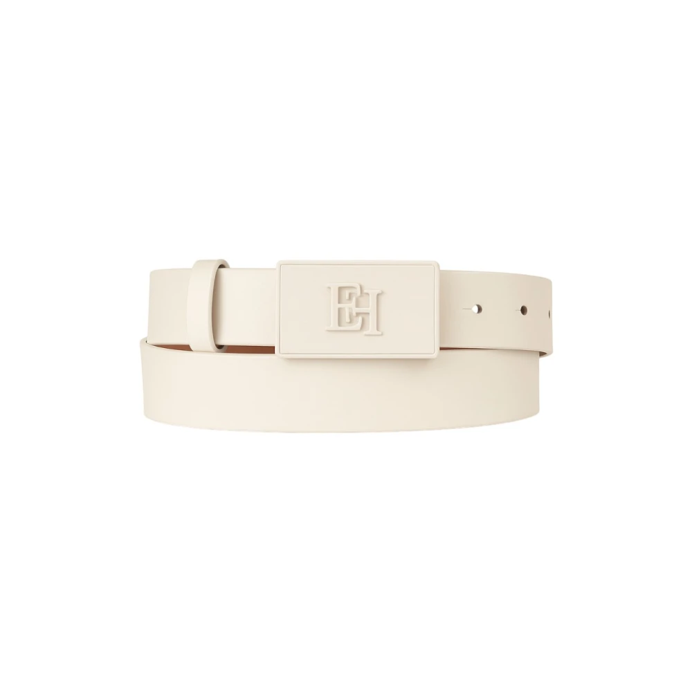 Elisabetta Franchi White Belts, Female, S, Rectangular Buckle Belt