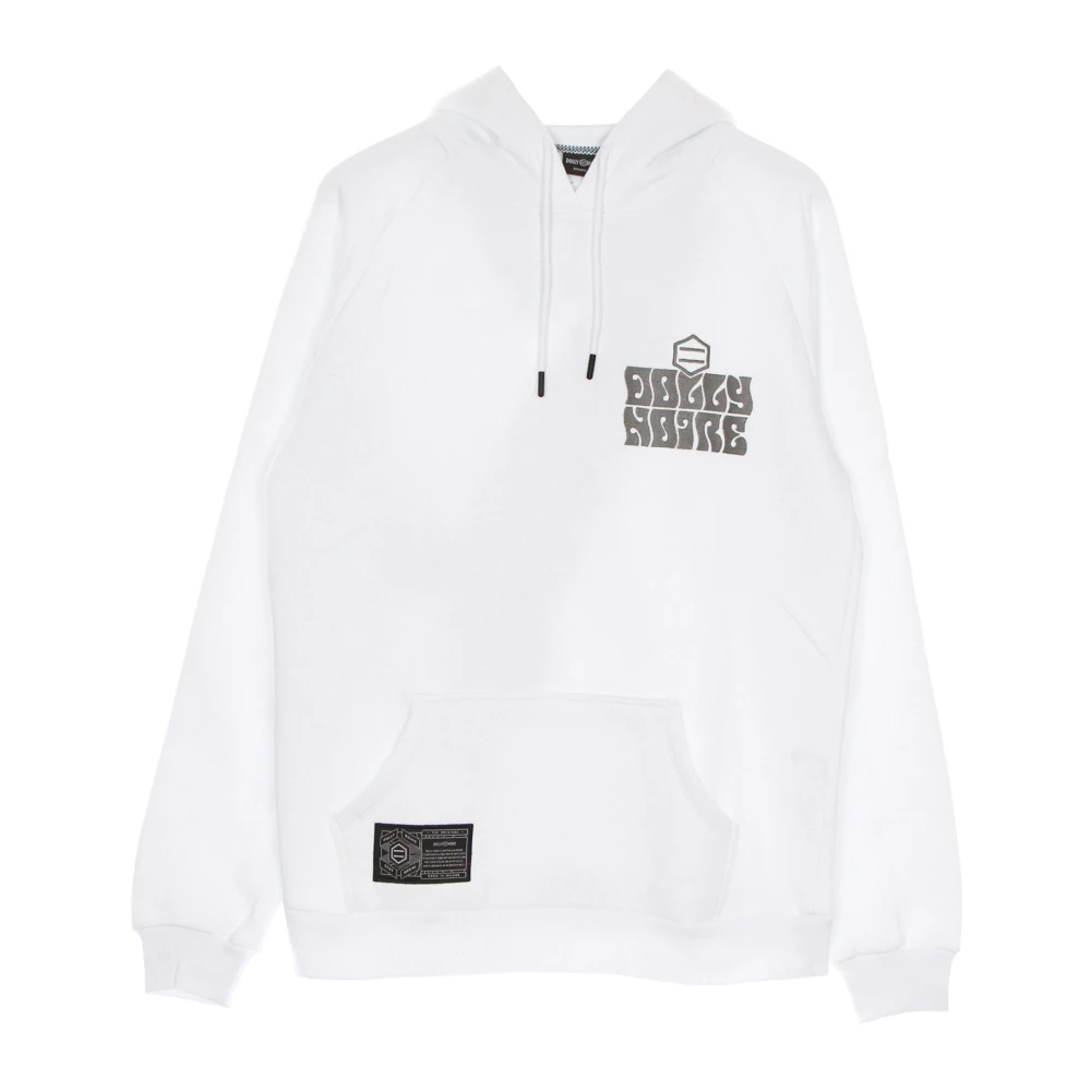 Dolly Noire Men's White Cruiser Hoodie With Kangaroo Pocket