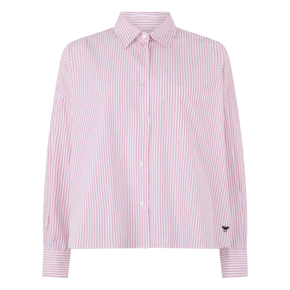 Weekend Max Mara Women's Pink Shirt Aureo With Stripes