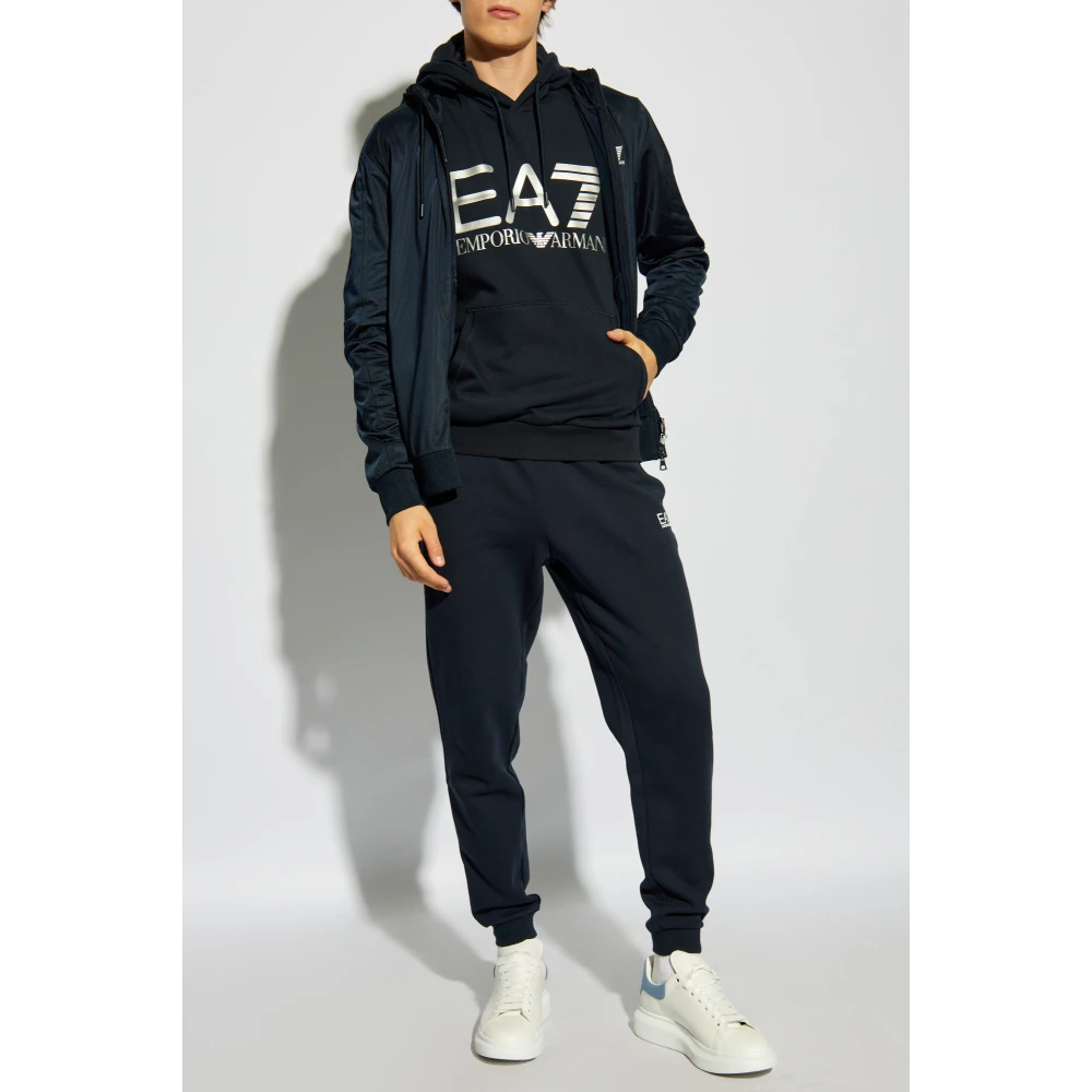 Emporio Armani EA7 Hoodie Blue Heren