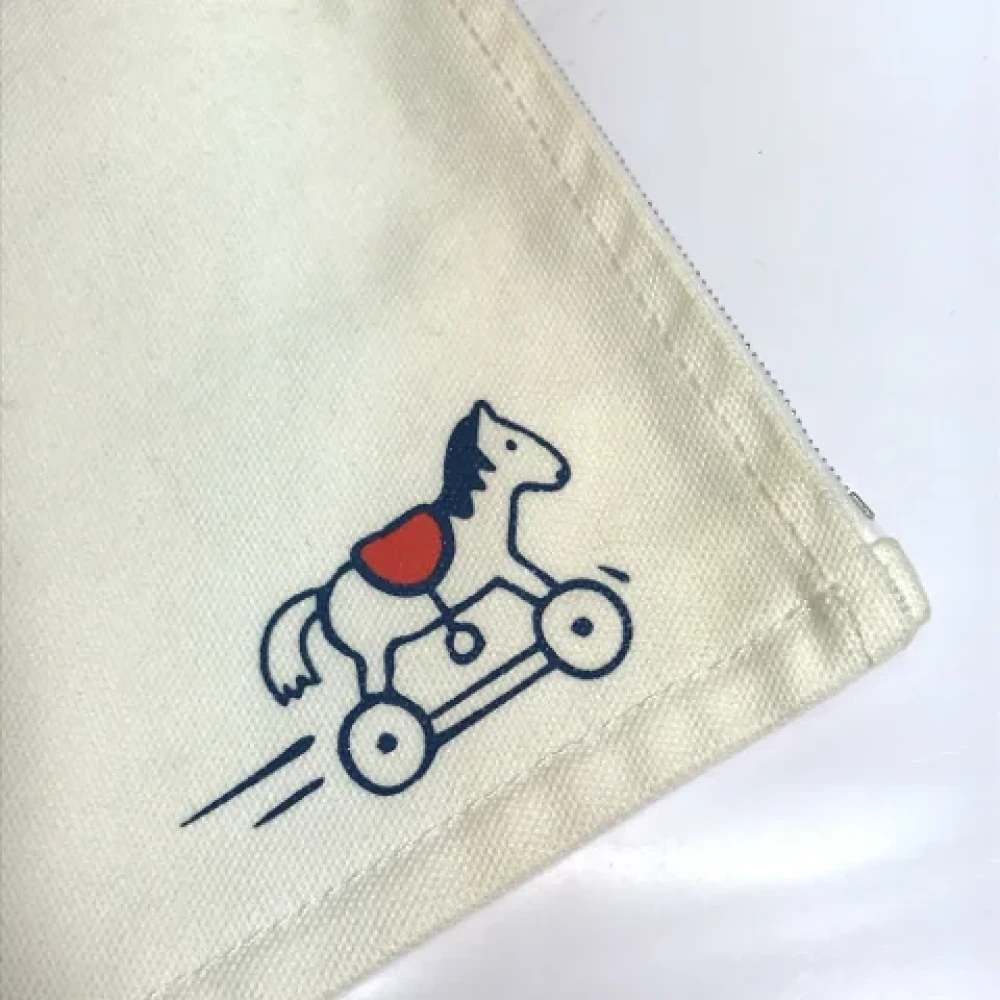 Hermès Vintage Pre-owned Cotton pouches White Dames