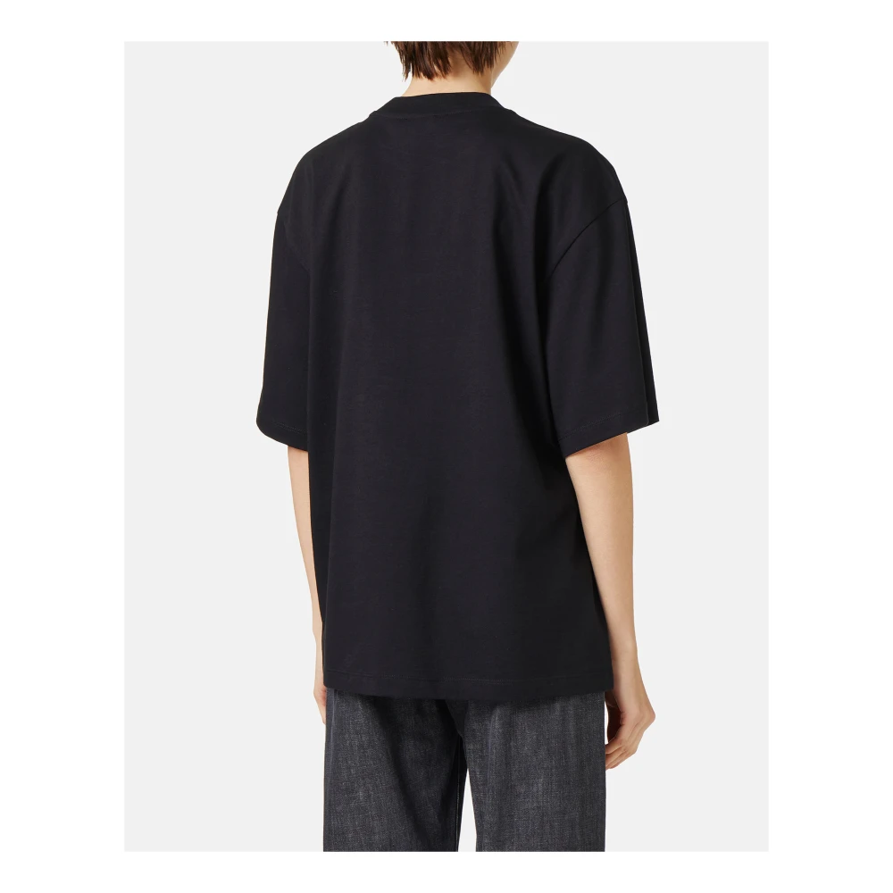 Iceberg Zwart katoenen jersey T-shirt met beerprint Black Dames