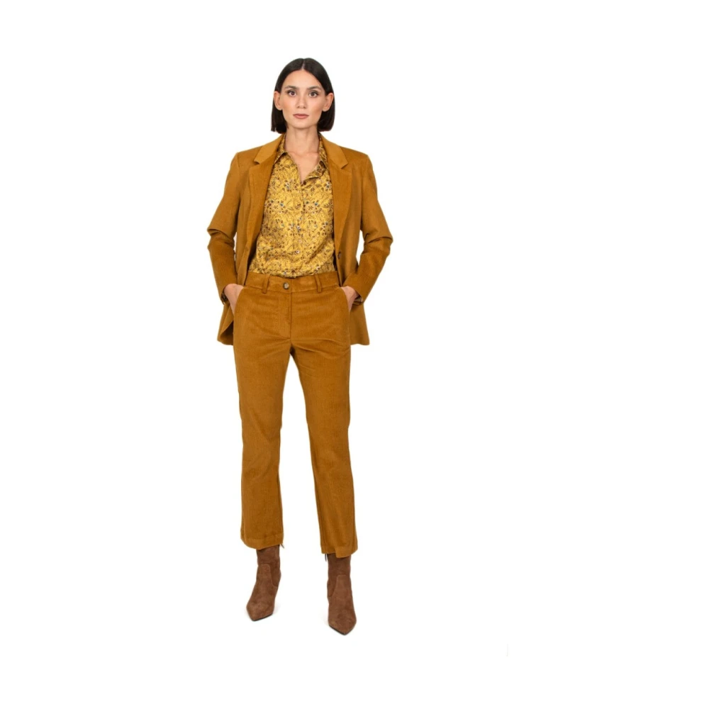 Momoni Katoenen Sigarenjasje Slim Fit Brown Dames
