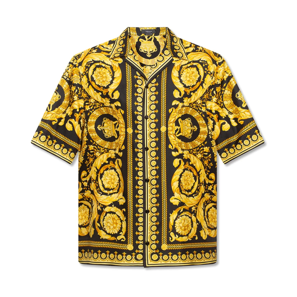 Versace Uomo Giallo - Camicia Di Seta - Shirts - 2XL
