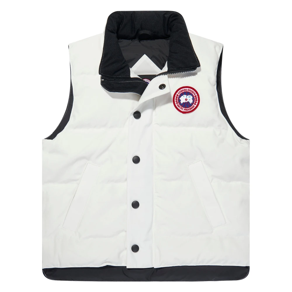 Canada Goose Unisex Kids White Down Padded Vanier Gilet - Waistcoats - 7 Y - Kids