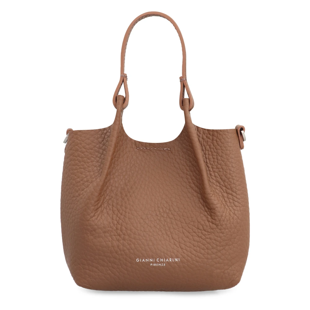 Gianni Chiarini Leren handtas met afneembare band Brown Dames