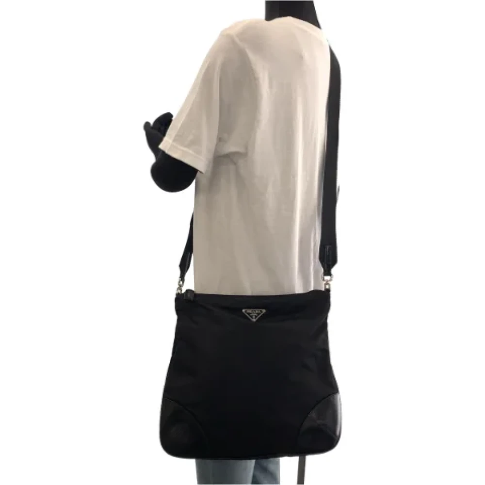Prada Vintage Pre-owned Canvas prada-bags Black Dames