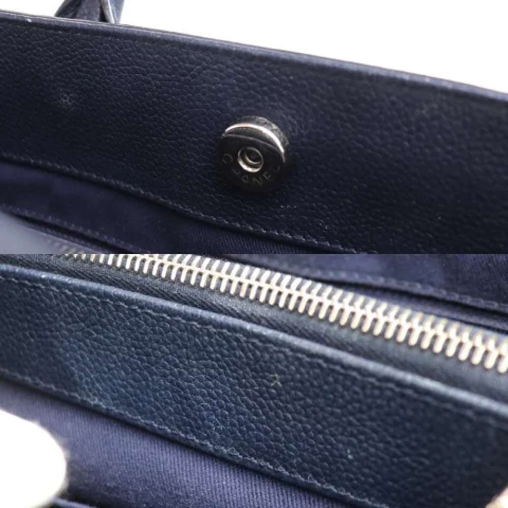Chanel Vintage Pre-owned Leather chanel-bags Blue Dames