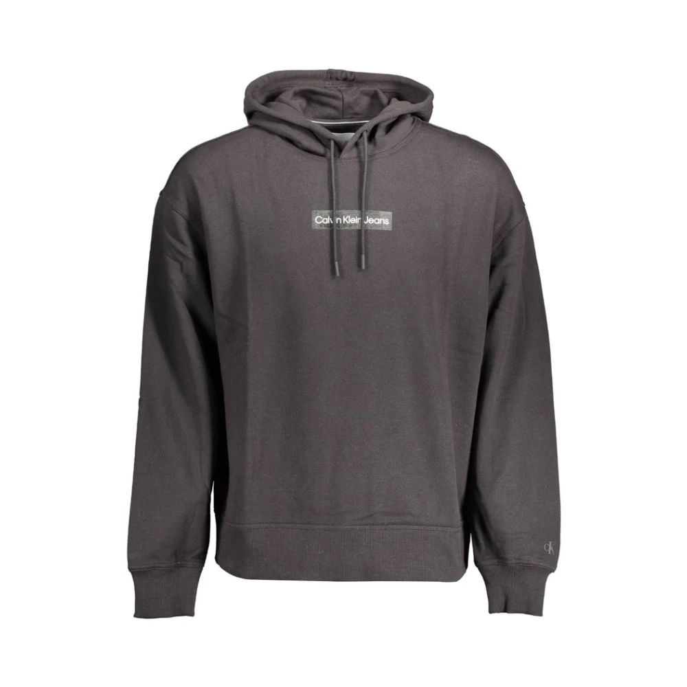 Calvin Klein , Hoodies, Male, Black, M, Long-Sleeved Hoodie