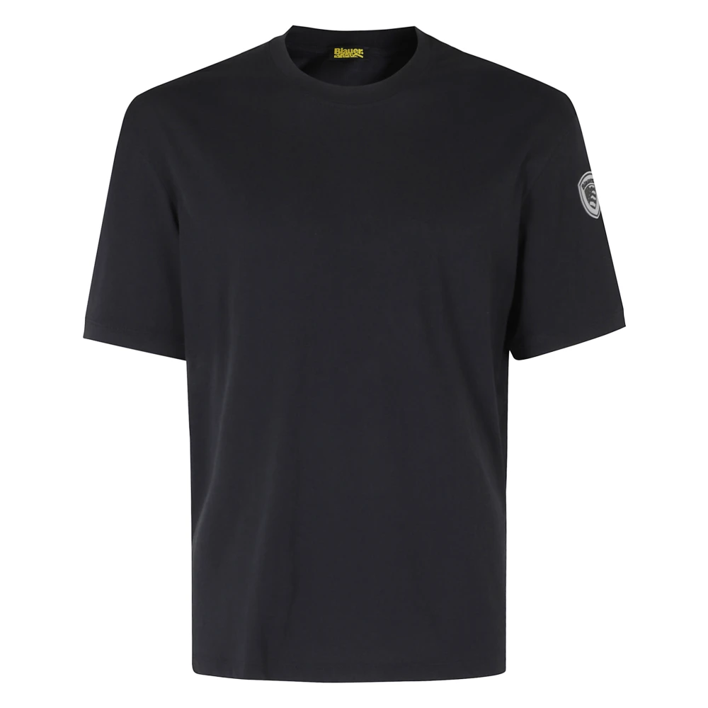 Blauer Mannelijk Zwart Tops Heren, L, Katoen, Hanson T-Shirt