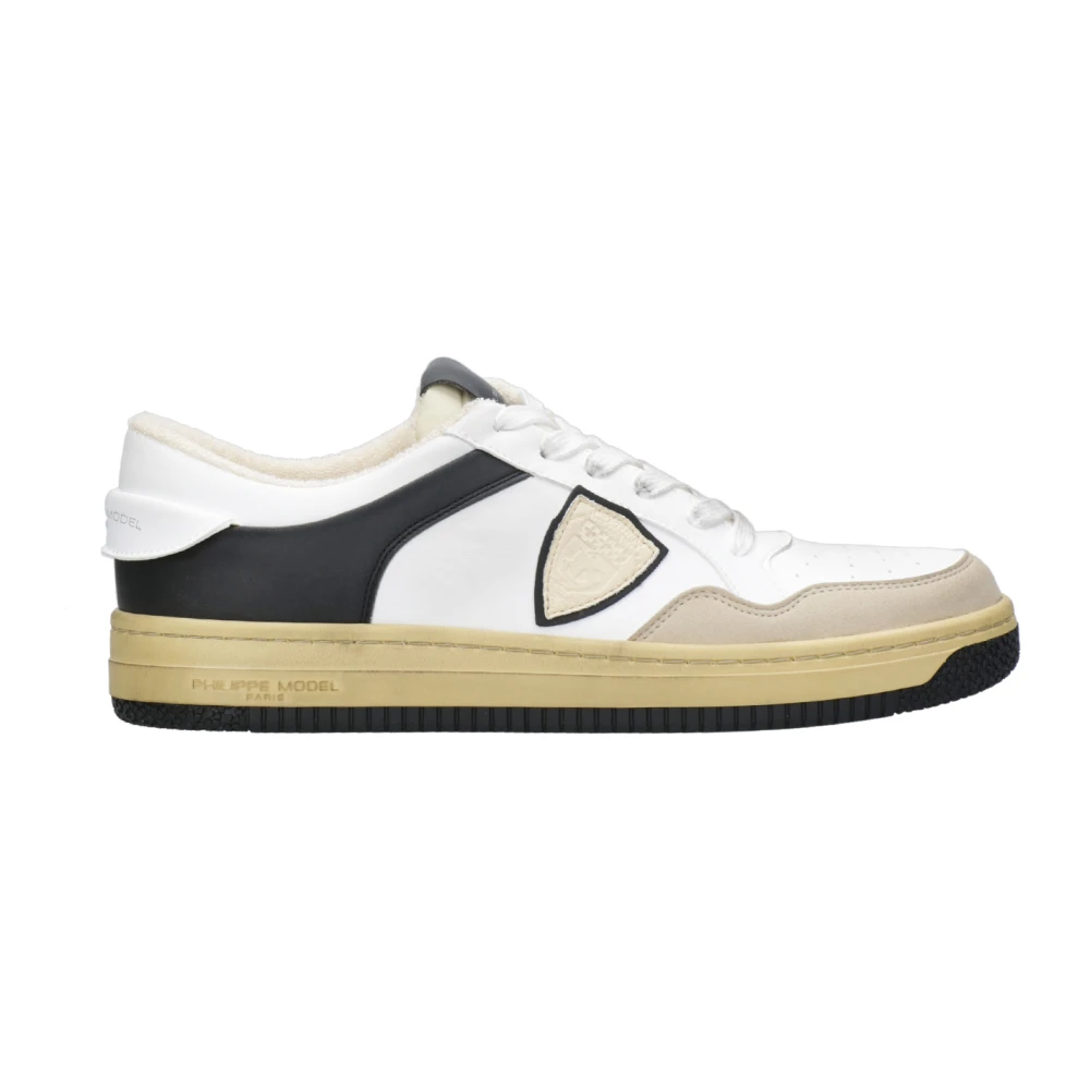 Philippe Model Mannelijk Wit High-Top Corn Microfiber Sneakers