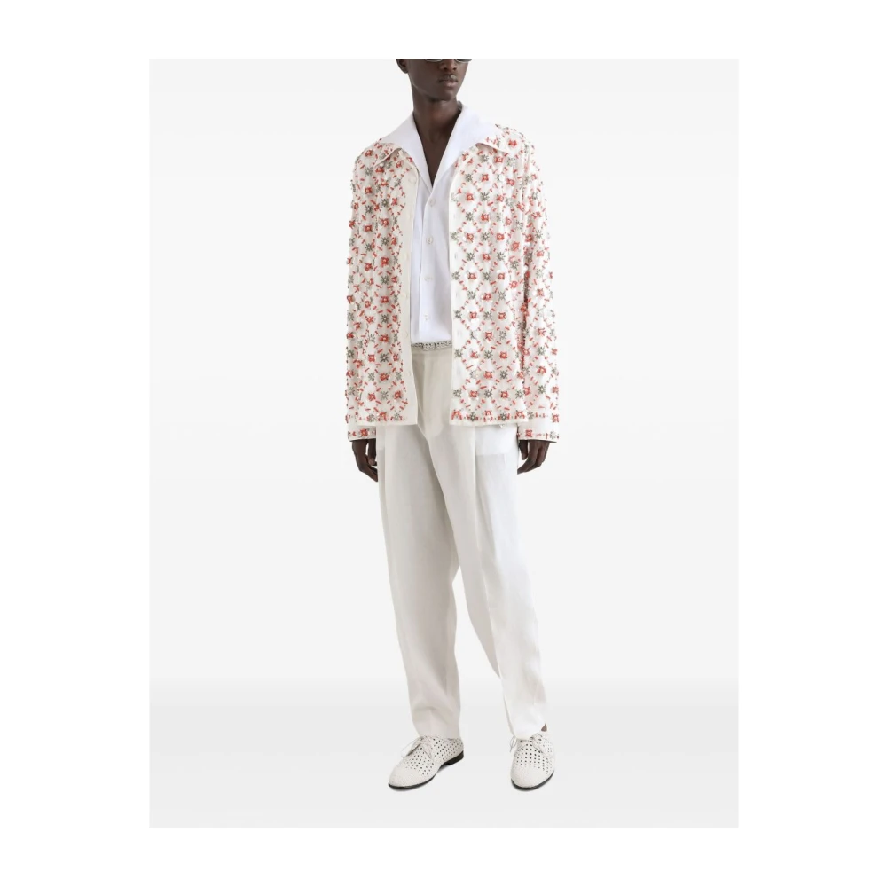 Dolce & Gabbana Witte Broek met Voorsluiting White Heren