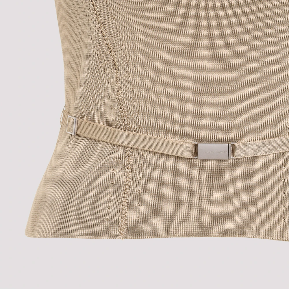Ralph Lauren Mouwloze Top met Ronde Hals Beige Dames