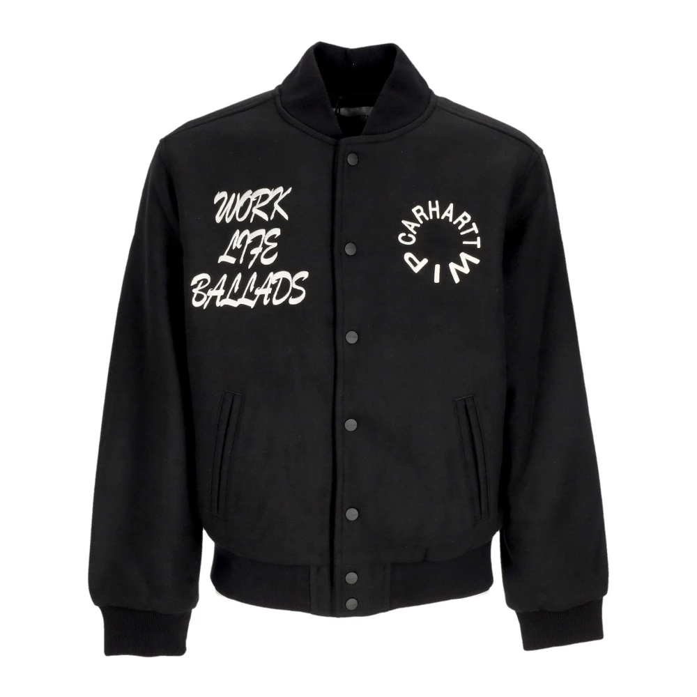 Carhartt Wip Men's Black Varsity Bomber Jacket