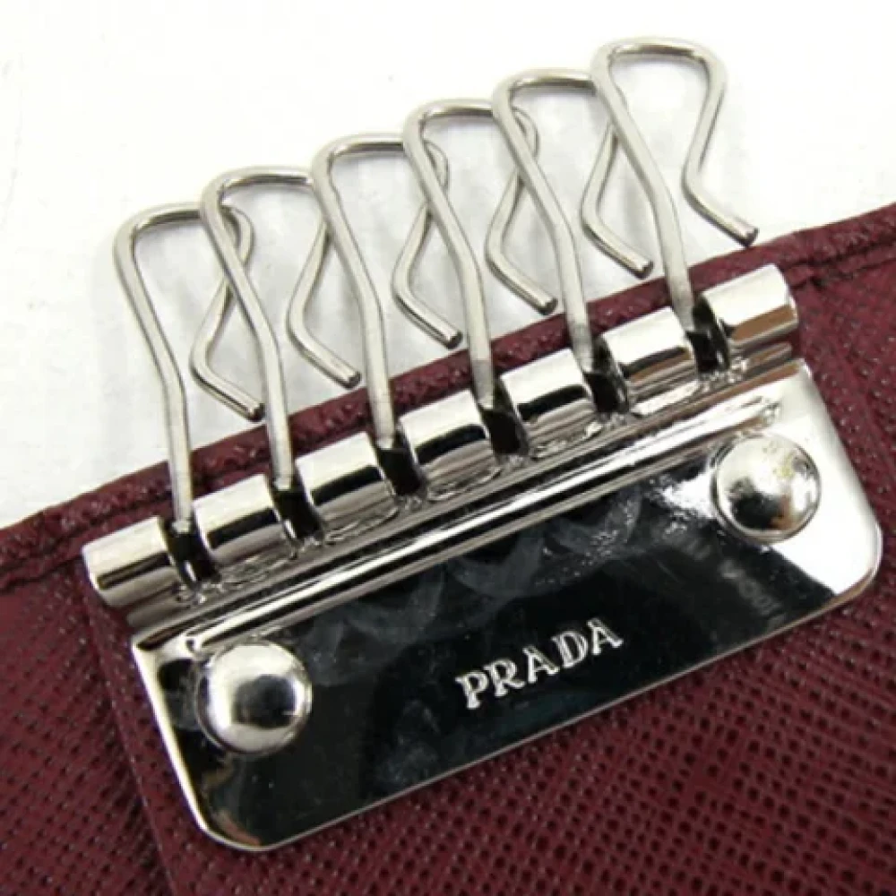 Prada Vintage Pre-owned Leather wallets Red Dames
