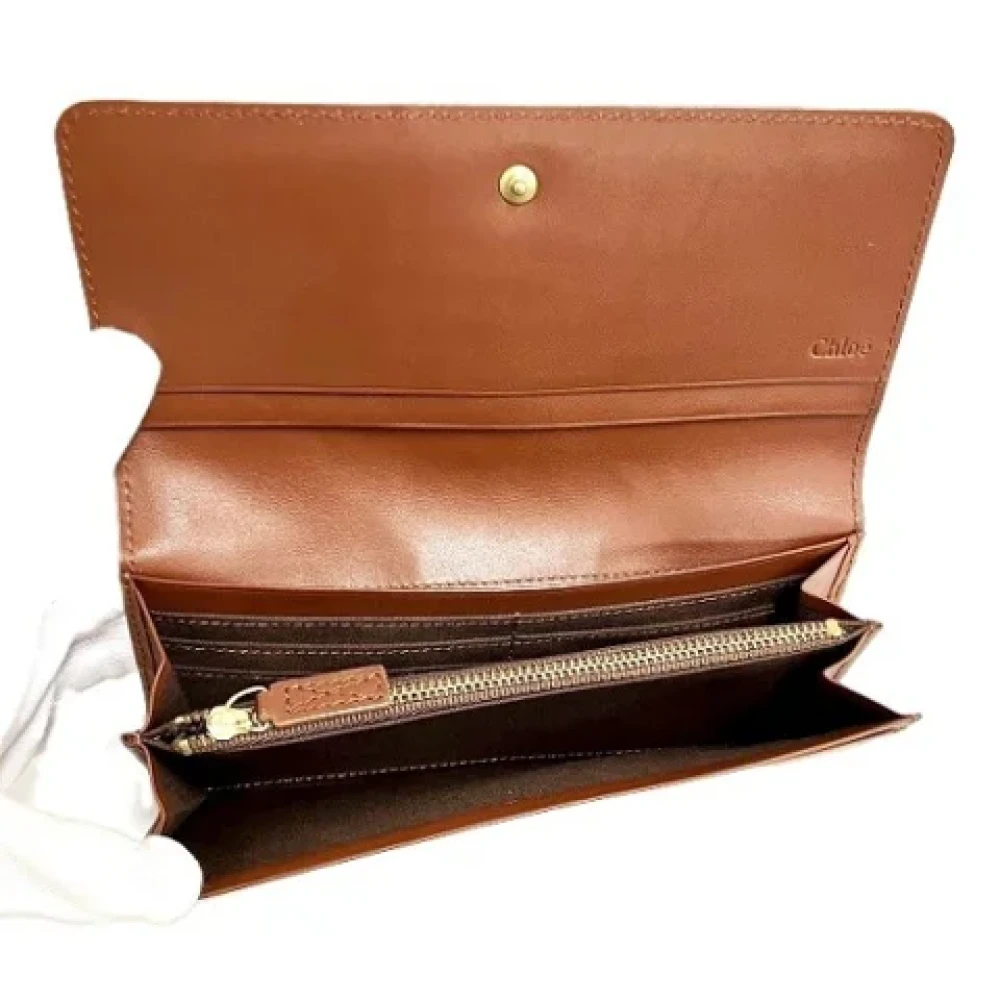 Chloé Pre-owned Leather wallets Brown Dames