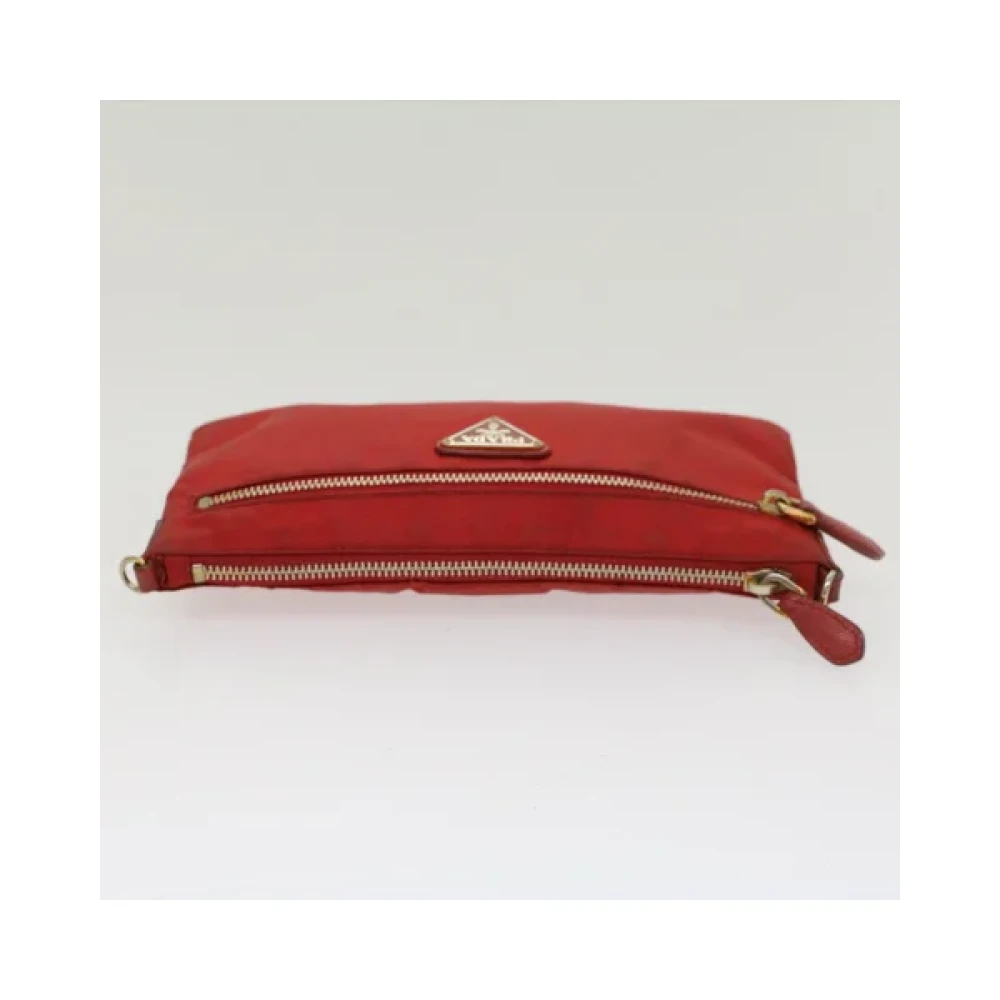 Prada Vintage Pre-owned Nylon prada-bags Red Dames
