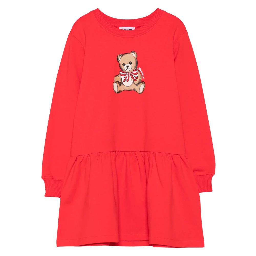 Moschino Women's Red Teddy Bear Sweater Dress