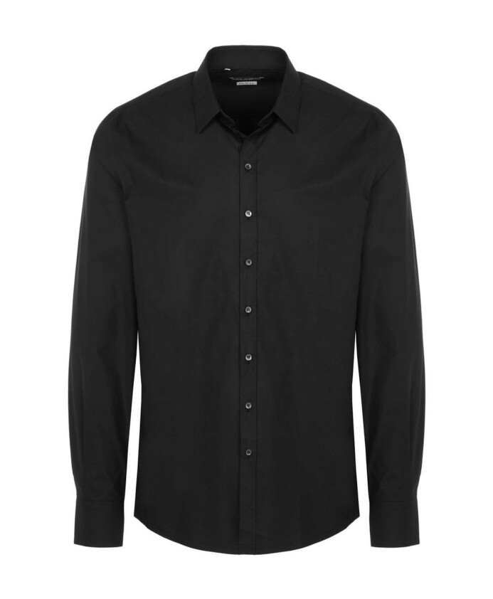 chemise-noire-en-coton-a-col-kent