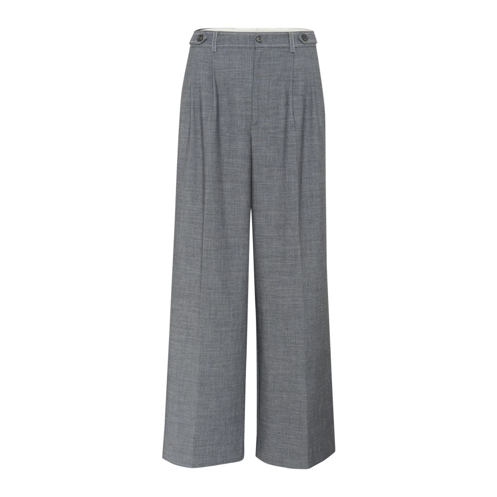 Gestuz Wijde Broek Grijs Blauw Melange Gray Dames