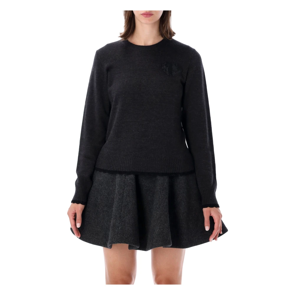 Ganni , Damen, Strickwaren, Grau, Xs