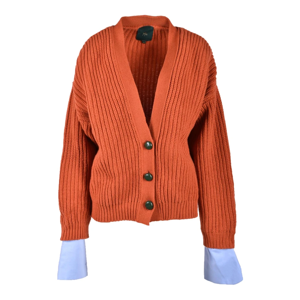 Jejia Mohair Cashmere Gebreide Trui Orange Dames